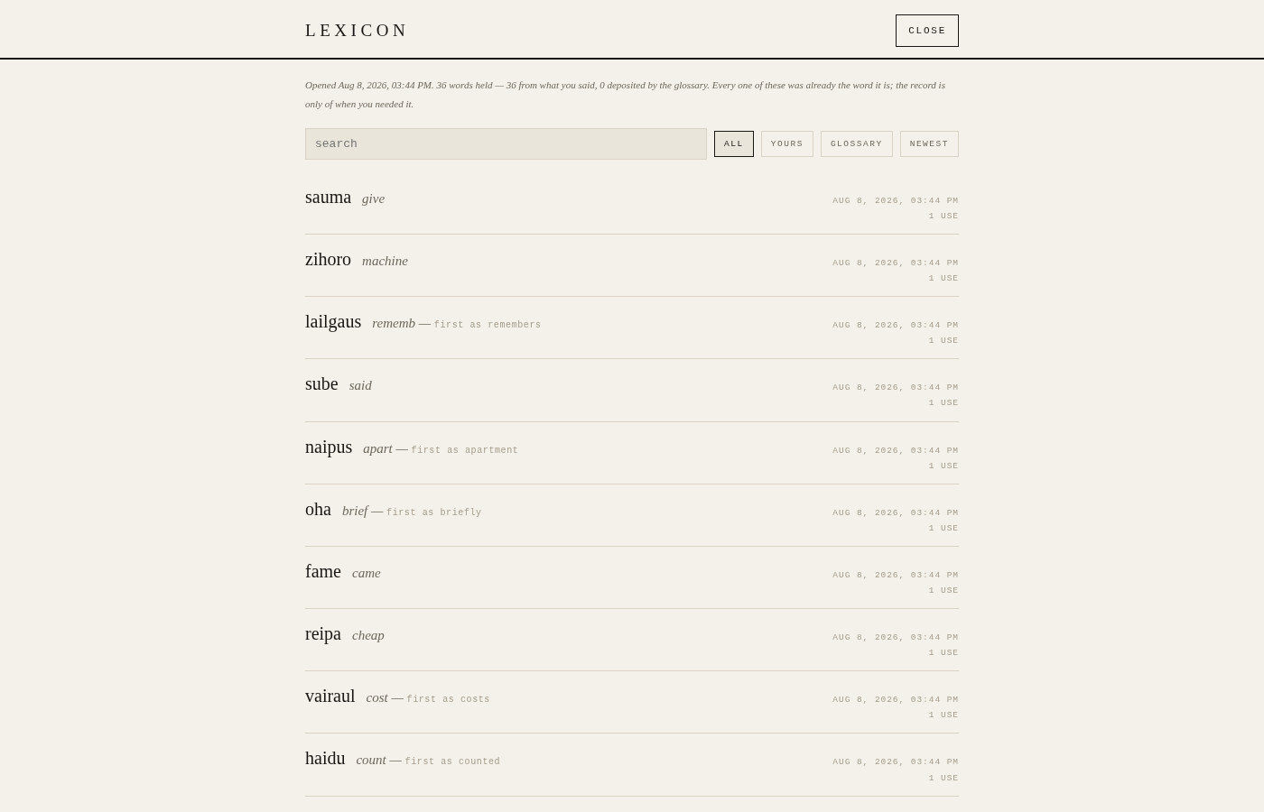 MONOGLOT — view 3