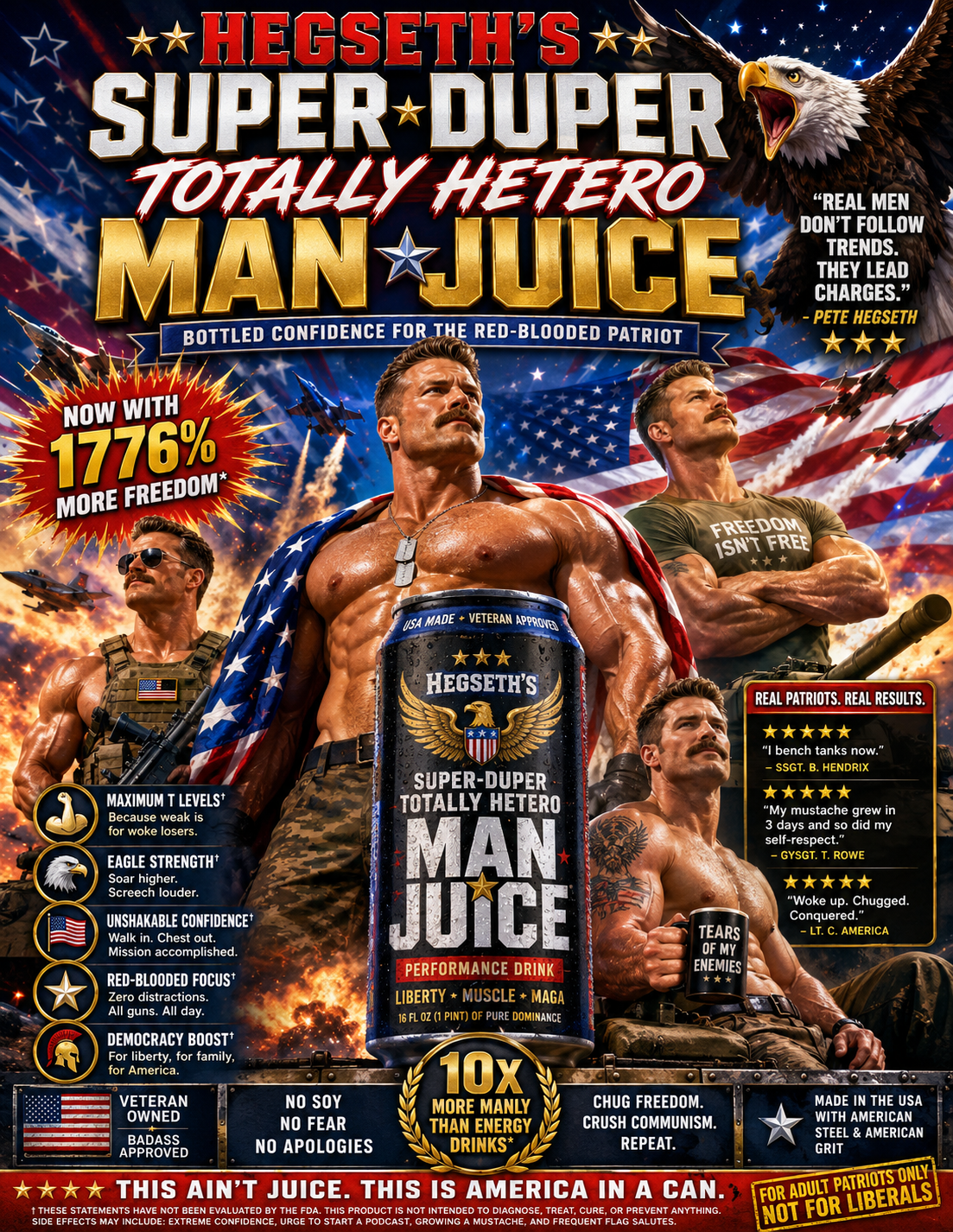 Cover of Hegseth's Super-Duper Totally Hetero Man Juice