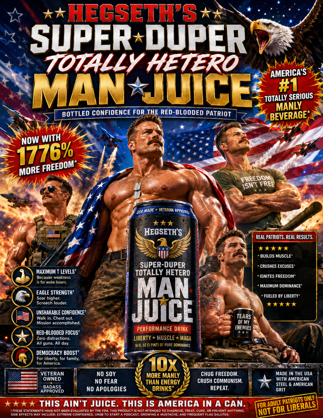 Hegseth's Super-Duper Totally Hetero Man Juice — view 2